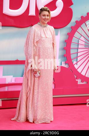 Londres, Royaume-Uni. 12 juillet 2023. GRETA Gerwig assiste à la première européenne Barbie au Cineworld Leicester Square à Londres. Crédit : SOPA Images Limited/Alamy Live News Banque D'Images