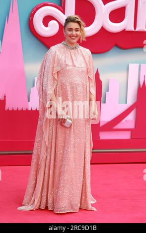 Londres, Royaume-Uni. 12 juillet 2023. GRETA Gerwig assiste à la première européenne Barbie au Cineworld Leicester Square à Londres. Crédit : SOPA Images Limited/Alamy Live News Banque D'Images