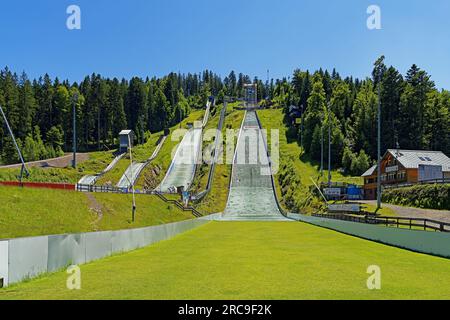 Adler-Skistadion Hinterzarten, Sprungschanzen Banque D'Images