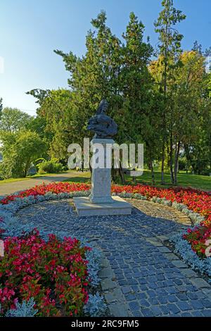 Denkmal, Büste von Königin Elizabeth, Erzsébet Királyné Szobra Banque D'Images