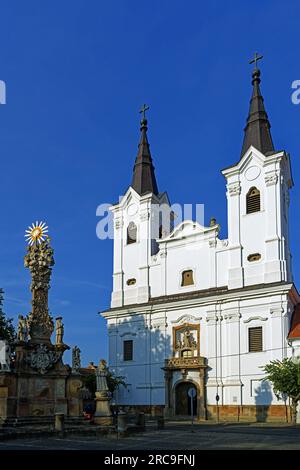 Dreifaltigkeitssäule, Szentháromság Oszlop, Kirche Santa Anna, Szent Anna Templom Banque D'Images