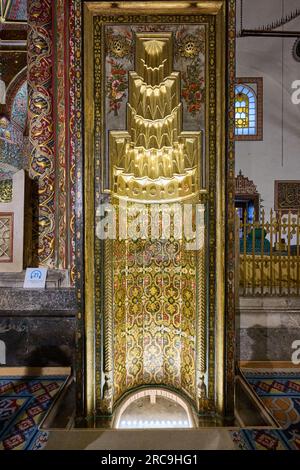 Innenaufnahme des Mausolée et Musée des Mevlana Rumi, Hazerti Mevlana, Konya, Tuerkei |photo intérieure du Mausolée et du musée de Mevlana Rumi, Hazr Banque D'Images