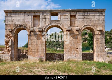 Mettius-modeste-Bogen, Ueberreste der antiken lykischen Stadt Patara, Tuerkei |Arc de Mettius modeste Gouverneur de Lycie autour de 100 après JC, reste o Banque D'Images