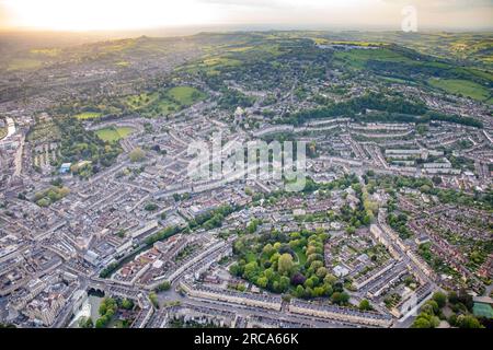 Photographie aérienne de la ville de Bath Banque D'Images