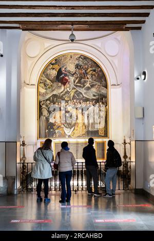 El Greco, l'enterrement du comte d'Orgaz, 1586, église de San Tomè, Tolède, Castille-la Manche, Espagne Banque D'Images