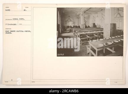 'Centre hospitalier beau Desert en France pendant la première Guerre mondiale. Cette photographie, prise le 10 mars 1921, porte le numéro 64063 et a été capturée par le signal corps. L'image montre l'établissement hospitalier et ses environs. La description indique que la photographie fait partie d'une série portant le symbole eu.» Banque D'Images