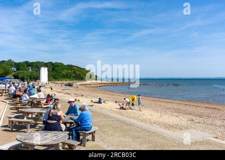 Baywatch on the Beach Restaurant on the Promenade, St Helen's Beach, Duver Road, St Helens, Isle of Wight, Angleterre, Royaume-Uni Banque D'Images