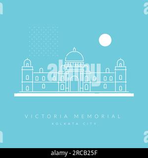 Icône de la ville de Kolkata - icône du Mémorial de Victoria Illustration comme fichier EPS 10 Illustration de Vecteur