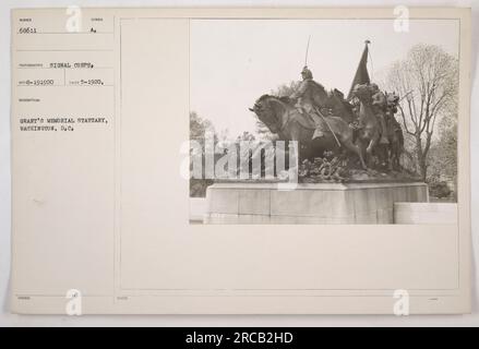 Photographie de la statuaire commémorative de Grant à Washington, D.C. L'image a été prise en mai 1920 par le signal corps. Le mémorial représente le général Ulysses S. Grant. Aucune information ou remarque supplémentaire n'est disponible. Banque D'Images