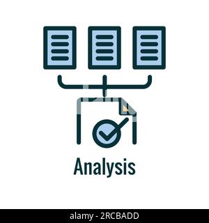 Icône facteur d'analyse de la société avec méthodes Pestel Illustration de Vecteur