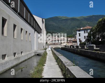 Vittorio Venetto, ville en Italie Banque D'Images