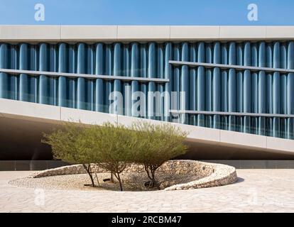 Bâtiment de la Bibliothèque nationale du Qatar à Doha, Qatar Banque D'Images