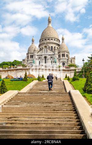 Belle photo montrant le Sacré coeur à Paris Banque D'Images