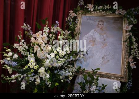 Hommage à Carmen Sevilla dans l'église de San Antón à Madrid. L'actrice Carmen Sevilla est décédée le 27 juin 2023. À Madrid. 13 juillet 2023 Espagne Banque D'Images