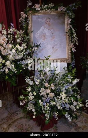 Hommage à Carmen Sevilla dans l'église de San Antón à Madrid. L'actrice Carmen Sevilla est décédée le 27 juin 2023. À Madrid. 13 juillet 2023 Espagne Banque D'Images