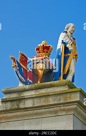 Statue du roi George troisième à Weymouth, Dorset Banque D'Images