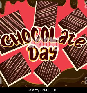 Modèle coloré de journée mondiale du chocolat vecteur Illustration de Vecteur