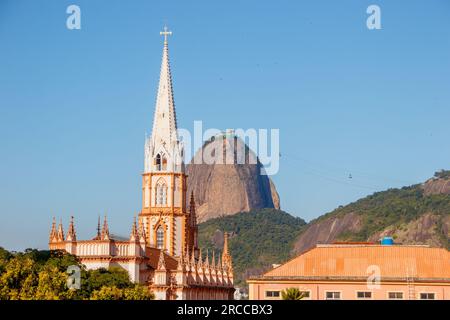 Vue de la crique Botafogo à Rio de Janeiro au Brésil. Banque D'Images