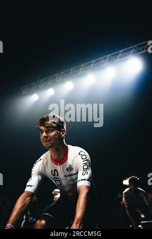 France. 13 juillet 2023. Photo Alex Whitehead/SWpix.com - 13/07/2023 - Cyclisme - Tour de France 2023 - étape 12 : Roanne à Belleville-en-Beaujolais (168.8km) - Bryan Coquard de Cofidis crédit : SWpix/Alamy Live News Banque D'Images