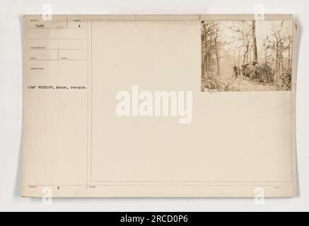 Soldats s'entraînant au Camp Wheeler, Macon, Géorgie pendant la première Guerre mondiale. Banque D'Images