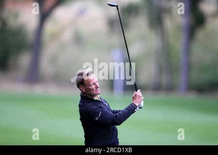 Teddy Sheringham le premier jour de la série Aramco Team 2023 au Centurion Club, Hertfordshire. Date de la photo : Vendredi 14 juillet 2023. Banque D'Images