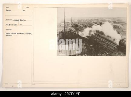 Soldats soignés au Centre hospitalier beau Desert en France pendant la première Guerre mondiale. Banque D'Images