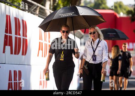 Rome, Italie. 14 juillet 2023. DUMAS Nathalie, responsable des relations presse DS Performance, portrait lors de l'ePrix Hankook Rome 2023, 10e réunion du Championnat du monde ABB FIA Formula E 2022-23, sur le circuit Cittadino dell'EUR du 14 au 16 juillet 2023 à Rome, Italie - photo Julien Delfosse/DPPI crédit : DPPI Media/Alamy Live News Banque D'Images