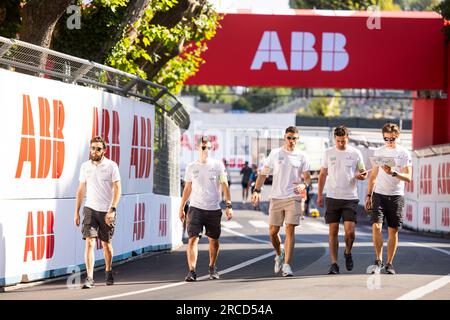 Rome, Italie. 14 juillet 2023. MORTARA Edoardo (SWI), Maserati MSG Racing, Spark-Venturi, portrait lors de l'ePrix Hankook Rome 2023, 10e meeting du Championnat du monde ABB FIA Formula E 2022-23, sur le circuit Cittadino dell'EUR du 14 au 16 juillet 2023 à Rome, Italie - photo Julien Delfosse/DPPI crédit : DPPI Media/Alamy Live News Banque D'Images