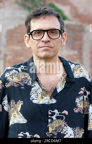 L'écrivain italien Nicola Lagioia assiste au Festival international ''LETTERATURE'' de Rome au Parc archéologique du Colisée le 13 juillet 2023 à Rome en Italie Banque D'Images