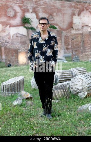 L'écrivain italien Nicola Lagioia assiste au Festival international ''LETTERATURE'' de Rome au Parc archéologique du Colisée le 13 juillet 2023 à Rome en Italie Banque D'Images