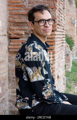 L'écrivain italien Nicola Lagioia assiste au Festival international ''LETTERATURE'' de Rome au Parc archéologique du Colisée le 13 juillet 2023 à Rome en Italie Banque D'Images