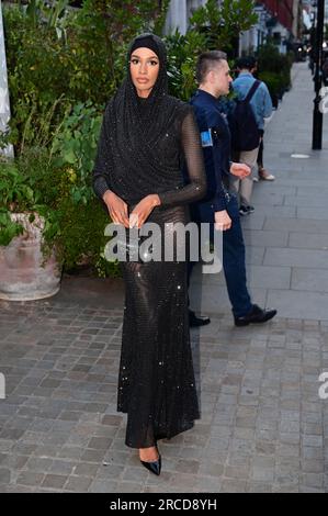 LONDRES, ANGLETERRE - 13 JUILLET : Ikram Abdi Omar assiste à la British Vogue x autoportrait Summer Party au Chiltern Firehouse le 13 juillet 2023 à Londres, en Angleterre. Crédit : Voir Li/Picture Capital/Alamy Live News Banque D'Images