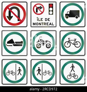 Pas de demi-tour au Canada. Banque D'Images