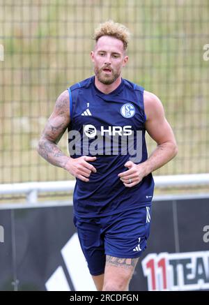 Gelsenkirchen, Deutschland. 29 juin 2023. firo : 06/29/2023, football, football, 2e ligue, 2e ligue fédérale, Saison 2023/2024, FC Schalke 04, entraînement, entraînement au développement, objectif Ralf FAHRMANN/dpa/Alamy Live News Banque D'Images