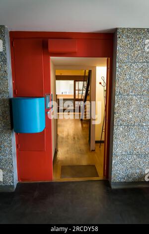 Reconstruction de l'appartement de type E2 de la Cité radieuse de Marseille par le Corbusier, , Musée de l'Architecture et du Patrimoine au Palais de CH Banque D'Images