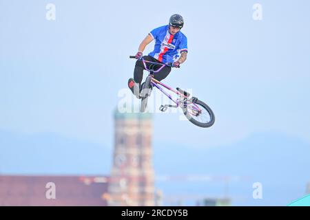 Tomas Beran (République tchèque). BMX Freestyle homme. Championnats d'Europe Munich 2022 Banque D'Images