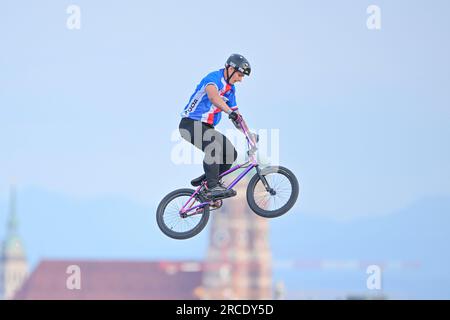 Tomas Beran (République tchèque). BMX Freestyle homme. Championnats d'Europe Munich 2022 Banque D'Images