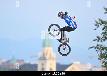 Tomas Beran (République tchèque). BMX Freestyle homme. Championnats d'Europe Munich 2022 Banque D'Images