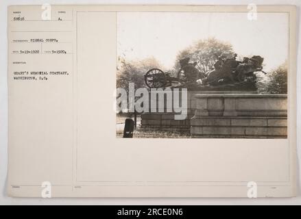 Une photographie prise en mai 1920 montre la statuaire Grant Memorial située à Washington, DC L'image est numérotée 68616 et a été documentée par le signal corps. La photographie capture la statue en détail, dont le symbolisme a été publié en mai 1920 avec d'autres notes sur l'emplacement, Washington, DC Banque D'Images