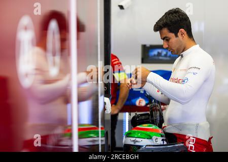 Rome, Italie. 14 juillet 2023. DARUVALA Jehan (ind), Mahindra Racing, Spark-Mahindra, Mahindra M9-Electro, portrait lors de l'ePrix Hankook Rome 2023, 10e réunion du Championnat du monde ABB FIA Formula E 2022-23, sur le circuit Cittadino dell'EUR du 14 au 16 juillet 2023 à Rome, Italie - photo Julien Delfosse/DPPI crédit : DPPI Media/Alamy Live News Banque D'Images