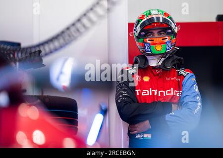 Rome, Italie. 14 juillet 2023. DARUVALA Jehan (ind), Mahindra Racing, Spark-Mahindra, Mahindra M9-Electro, portrait lors de l'ePrix Hankook Rome 2023, 10e réunion du Championnat du monde ABB FIA Formula E 2022-23, sur le circuit Cittadino dell'EUR du 14 au 16 juillet 2023 à Rome, Italie - photo Julien Delfosse/DPPI crédit : DPPI Media/Alamy Live News Banque D'Images