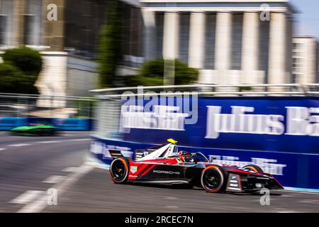 Rome, Italie. 14 juillet 2023. 13 YE Yifei (chn), TAG HAUER Porsche Formula E Team, Porsche 99X Electric, action lors de l'ePrix Hankook Rome 2023, 10e réunion du Championnat du monde ABB FIA Formula E 2022-23, sur le circuit Cittadino dell'EUR du 14 au 16 juillet 2023 à Rome, Italie - photo Bastien Roux/DPPI crédit: DPPI Media/Alamy Live News Banque D'Images