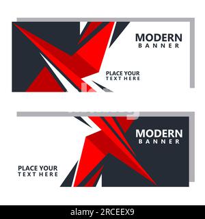 design de fond abstrait moderne blanc rouge Illustration de Vecteur