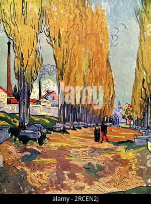 Les Alyscamps 1888 ; Arles, Bouches-du-Rhône, France de Vincent van Gogh Banque D'Images
