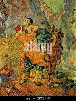 Le bon Samaritain, d'après Delacroix 1890 ; Auvers-sur-oise, France de Vincent van Gogh Banque D'Images
