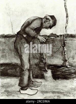 Digger 1881 ; pays-Bas de Vincent van Gogh Banque D'Images