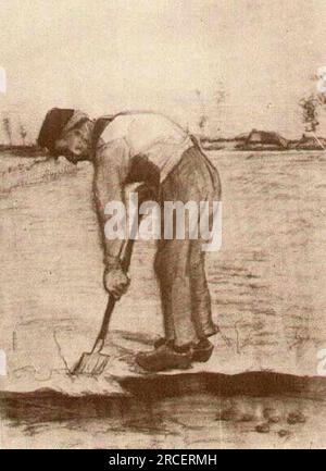 Digger 1881 ; pays-Bas de Vincent van Gogh Banque D'Images