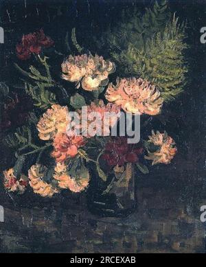 Vase avec œillets 1886 ; Paris, France de Vincent van Gogh Banque D'Images
