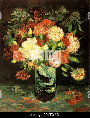 Vase avec œillets 1886 ; Paris, France de Vincent van Gogh Banque D'Images
