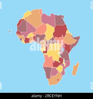 Carte vectorielle de l'Afrique Illustration de Vecteur